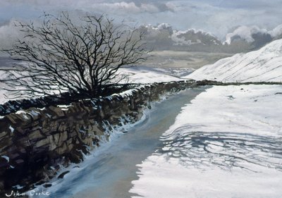 Snow Above Barbondale, Barbon, near Kirby Lonsdale, Cumbria by John Cooke